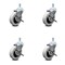Service Caster 3 Inch Thermoplastic Wheel 1/2 Threaded Stem Caster Set with Brakes SCC, 4PK SCC-TS05S310-TPRS-SLB-121315-4 - alternate 2